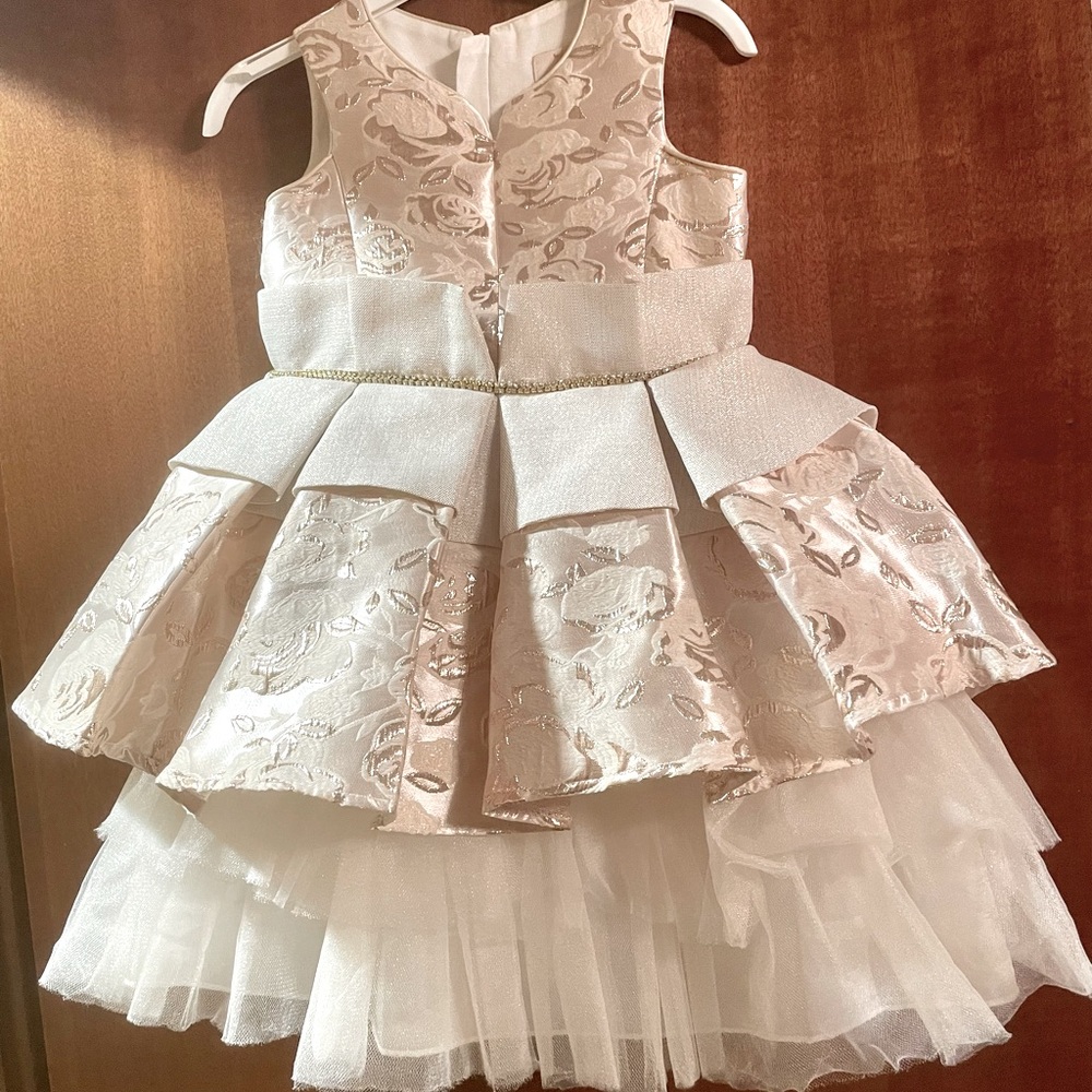 Gold brocade dress